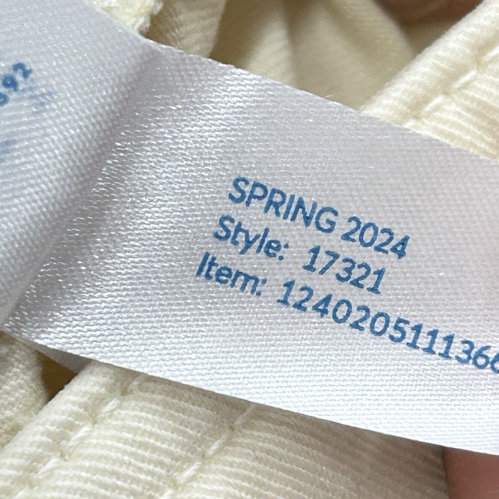 Marine Layer Charlie Wide Leg Denim Pants Women‎ Size 0 Petite Cream Raw Hem - Picture 5 of 11